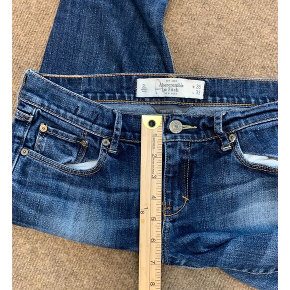 Abercrombie & Fitch Jeans Womens 2 Long Brett Perfect Stretch Low Rise Y2K Denim - Picture 4 of 9